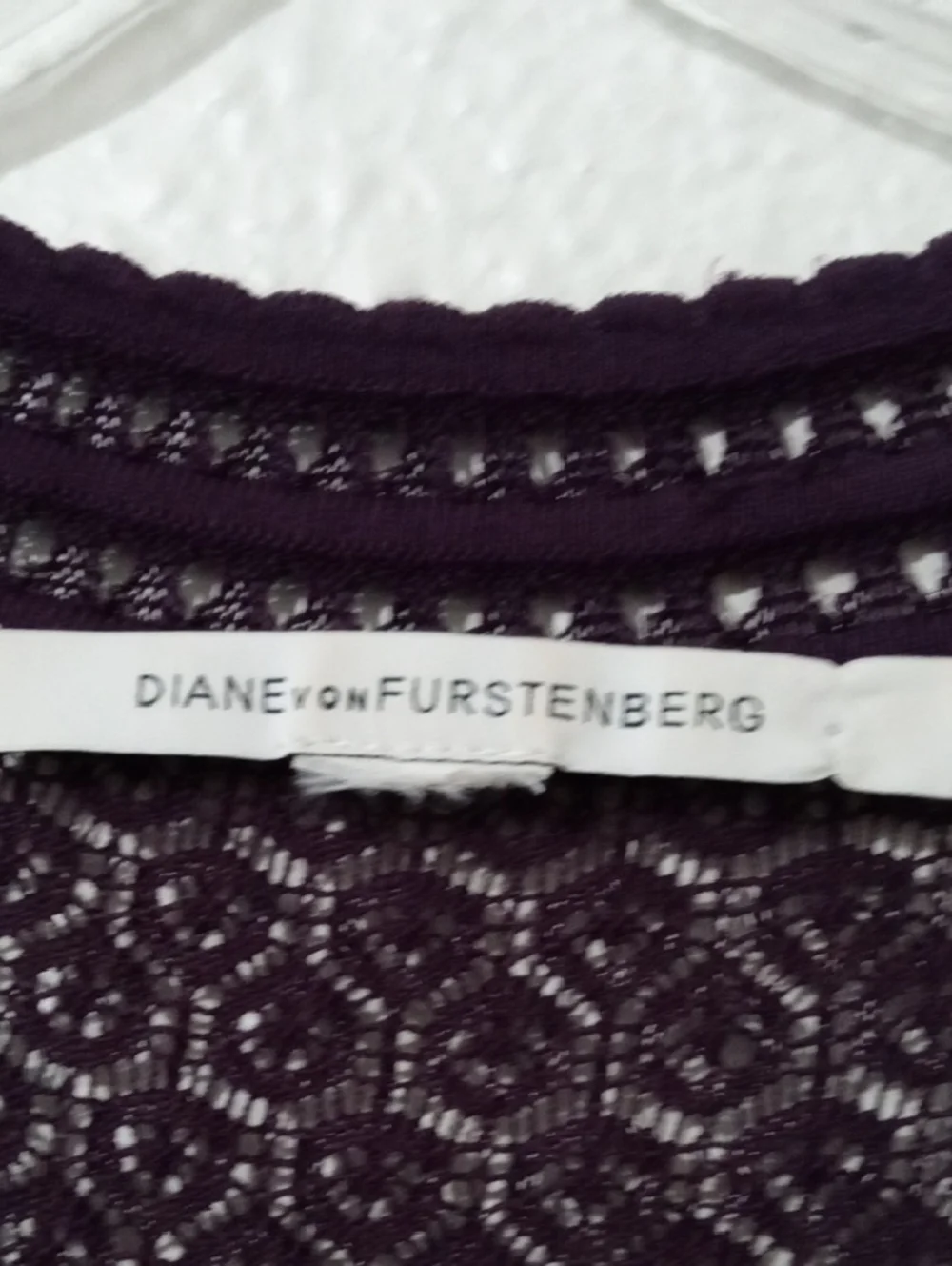 Diane Von Furstenberg Long-Sleeve Knit Dress in Deep Plum